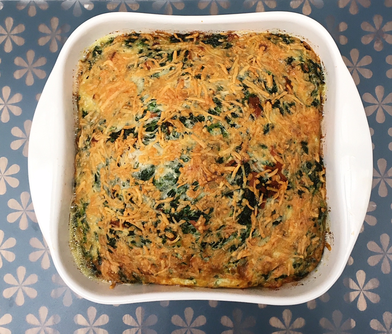 egg bake spinach